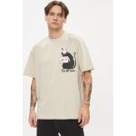 Pánske Polo tričká ONLY & SONS béžovej farby z bavlny s motívom Banksy 