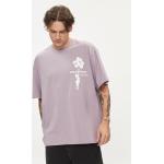 Pánske Polo tričká ONLY & SONS fialovej farby z bavlny s motívom Banksy 