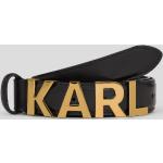 Dámske Designer Opasky Karl Lagerfeld čiernej farby v elegantnom štýle vo veľkosti M s dĺžkou 75 