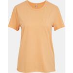 Dámske Tričká s krátkym rukávom ONLY BIO oranžovej farby z bavlny s krátkymi rukávmi v zľave udržateľná móda 