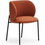Jedálenské stoličky oranžovej farby z kovu 2 ks balenie 