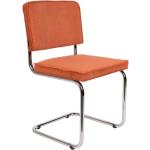 Jedálenské stoličky zuiver oranžovej farby v elegantnom štýle 2 ks balenie 