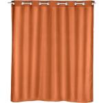 Sprchové závesy WENKO oranžovej farby s jednofarebným vzorom z polyesteru 200x180 