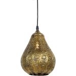 Visiace lampy Qazqa zlatej farby z kovu s nastaviteľnou výškou v zľave kompatibilné s E14 