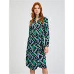 Orsay Green-Black Women Patterned Wrap Dress - Women
