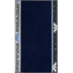 Osušky Emporio Armani tmavo modrej farby z bavlny v zľave 