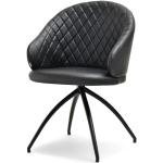 Jedálenské stoličky čiernej farby s prešívaným vzorom 