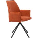 Jedálenské stoličky oranžovej farby z kovu 