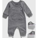 Chlapčenské Dupačky Converse sivej farby z bavlny do 6 mesiacov s dlhými rukávmi 