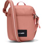 Crossbody kabelky Pacsafe ružovej farby s kvetinovým vzorom z polyesteru udržateľná móda 