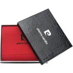 Pánske Kožené peňaženky Pierre Cardin čiernej farby na zips 