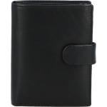Pánske Elegantné peňaženky čiernej farby v elegantnom štýle na zips s cvokmi 