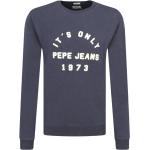 Pánska Jesenná móda Pepe Jeans modrej farby v ležérnom štýle so zábavným motívom z bavlny na zimu 
