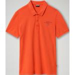 Pánske Košele s krátkym rukávom NAPAPIJRI Elbas oranžovej farby z bavlny s krátkymi rukávmi 
