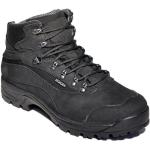 Pánske Nízke turistické topánky čiernej farby z kože technológia Vibram podrážka vo veľkosti 39 s výškou opätku viac ako 9 cm na zimu 