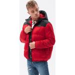 Pánske Zimné kabáty Ombre Clothing červenej farby v klasickom štýle Kapucňa udržateľná móda 