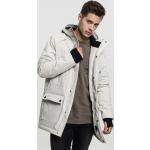 Pánske Zimné kabáty Urban Classics sivej farby v streetwear štýle z flisu vo veľkosti XXL na zips Kapucňa udržateľná móda 