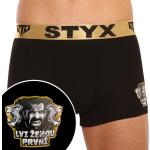 Pánske Boxerky STYX čiernej farby v športovom štýle z bavlny vo veľkosti XXL metalické v zľave 