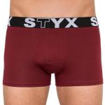 Pánske Boxerky STYX vínovej farby v športovom štýle z bavlny v zľave 