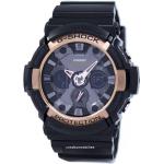 Dámske Náramkové hodinky Casio G-Shock čiernej farby s kvetinovým vzorom Kalendár s oceľ remienkom  materiál púzdra Oceľ s minerálnym sklíčkom s 24 hodinovým displejom s vodeodolnosťou 20 Bar 