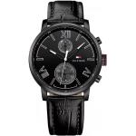 Pánske Náramkové hodinky Tommy Hilfiger čiernej farby v ležérnom štýle s 24 hodinovým displejom s vodeodolnosťou 5 Bar 