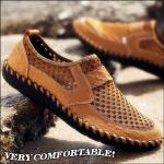 Pánske Kožené sandále hnedej farby z polyuretánu vo veľkosti 50 priedušné na leto 