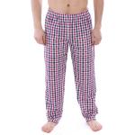 Pánske Dlhé pyžamové nohavice regina čiernej farby s geometrickým vzorom z bavlny 