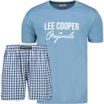 Pánske Pyžamové súpravy Lee Cooper svetlo modrej farby z bavlny vo veľkosti XXL s krátkymi rukávmi v zľave 