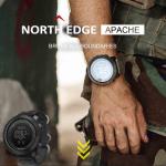 Pánske Náramkové hodinky nepremokavé khaki zelenej farby vo vojenskom štýle Kompas s meracou funkciou výškomer s oceľ remienkom  materiál púzdra Oceľ s digitálnym displejom s vodeodolnosťou 5 Bar 
