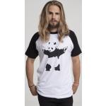 Pánske Topy s krátkym rukávom merchcode bielej farby vo veľkosti XXL s krátkymi rukávmi s motívom Banksy s motívom: Panda udržateľná móda 