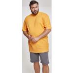 Pánske Topy s krátkym rukávom Urban Classics oranžovej farby v streetwear štýle vo veľkosti 6 XL s krátkymi rukávmi - vysoká postava udržateľná móda 