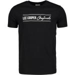 Pánske Polo tričká Lee Cooper čiernej farby z bavlny vo veľkosti M v zľave 