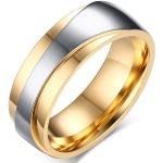 Pánske Strieborné prstene Izmael zlatej farby zo striebra 57 