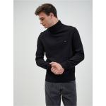 Pánske Roláky Tommy Hilfiger BIO čiernej farby z bavlny v zľave na zimu udržateľná móda 