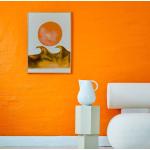 Plagáty oranžovej farby 50x70 s motívom: Pláž ekologicky udržateľné 