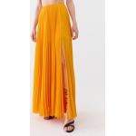Dámske Plisované sukne PATRIZIA PEPE oranžovej farby zo syntetiky vo veľkosti XL s dĺžkou: Maxi v zľave 