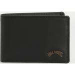 Pánske Kožené peňaženky Billabong čiernej farby z koženky na zips 