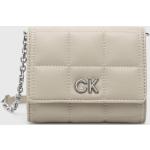 Dámske Designer Luxusné peňaženky Calvin Klein béžovej farby z polyuretánu Vegan 