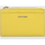 Dámske Designer Malé peňaženky Calvin Klein žltej farby z polyuretánu Vegan udržateľná móda 