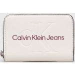 Dámske Malé peňaženky Calvin Klein Jeans bielej farby z polyuretánu Vegan 