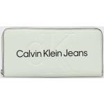 Dámske Kožené peňaženky Calvin Klein Jeans zelenej farby z polyuretánu Vegan 