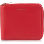 Dámske Luxusné peňaženky Gant červenej farby z bavlny na zips 