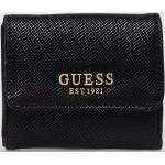 Dámske Malé peňaženky Guess čiernej farby z polyuretánu Vegan 
