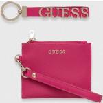 Dámske Malé peňaženky Guess ružovej farby z polyuretánu Vegan v zľave 