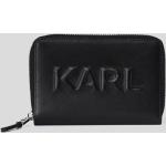 Dámske Designer Luxusné peňaženky Karl Lagerfeld čiernej farby na zips 