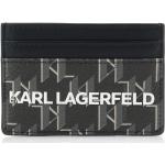 Pánske Designer Púzdra na karty Karl Lagerfeld čiernej farby 