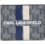 Pánske Designer Luxusné peňaženky Karl Lagerfeld sivej farby z polyuretánu Vegan 