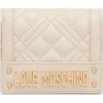 Dámske Designer Malé peňaženky Moschino Love Moschino béžovej farby z polyuretánu Vegan 
