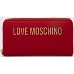 Dámske Designer Luxusné peňaženky Moschino Love Moschino červenej farby z polyuretánu Vegan 