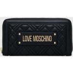 Dámske Designer Luxusné peňaženky Moschino Love Moschino čiernej farby z polyuretánu Vegan 